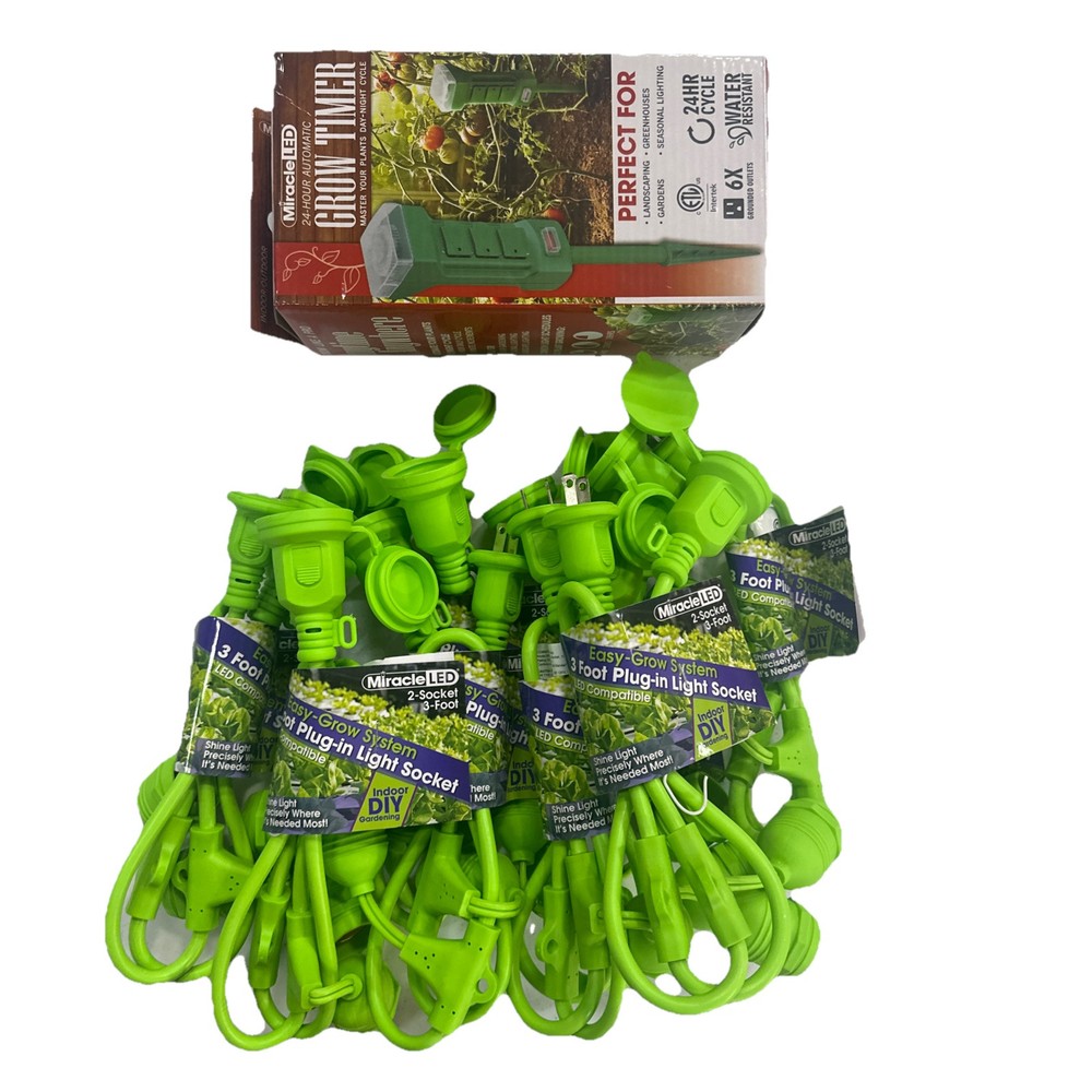 Miracle LED Under The Canopy Indoor Grow Light Kit-4 Socket-8 Pack NEW