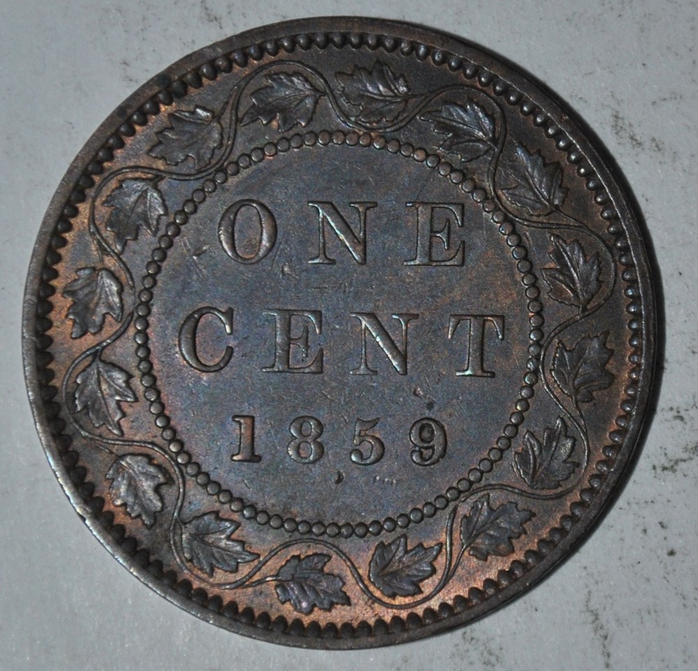 1859 Canada 1 Cent W9/8 {{{Y499