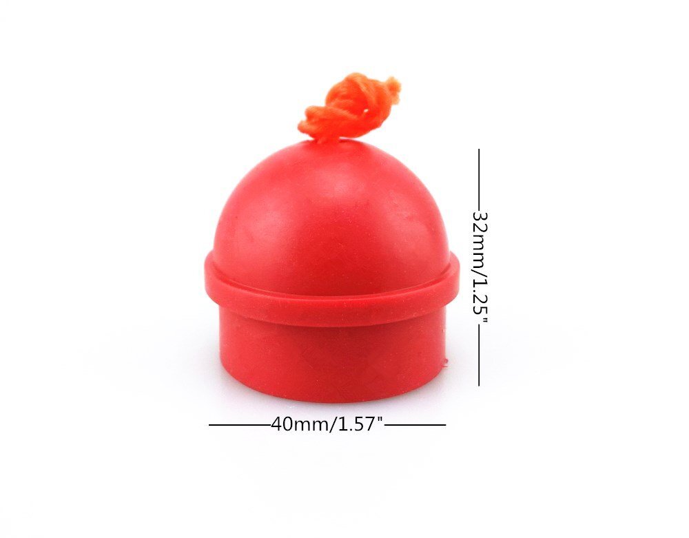 3pcs Mix Color Rubber Pool Table Billiard Cue Chalk Holders with String