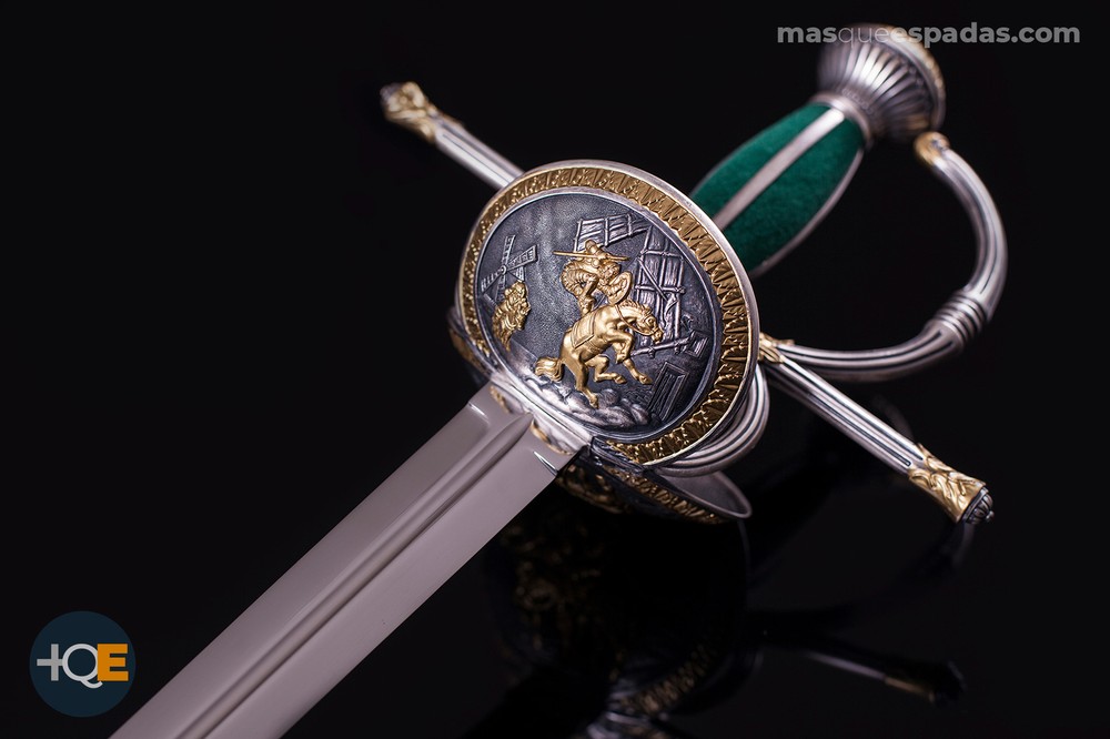 Don Quixote Silver Sword Decorated in Gold