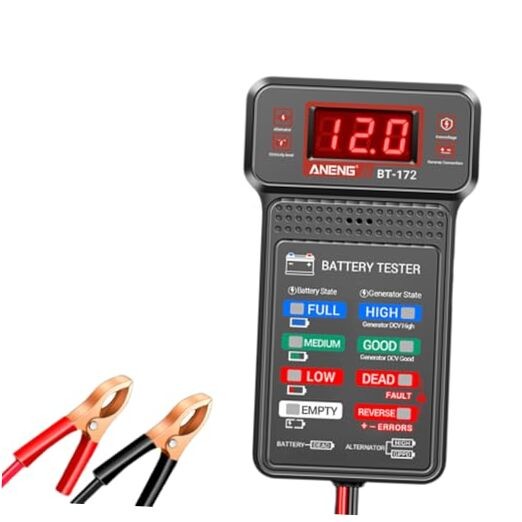 12V Car Battery Tester with LCD Screen & Indication - Universal Car Voltmeter