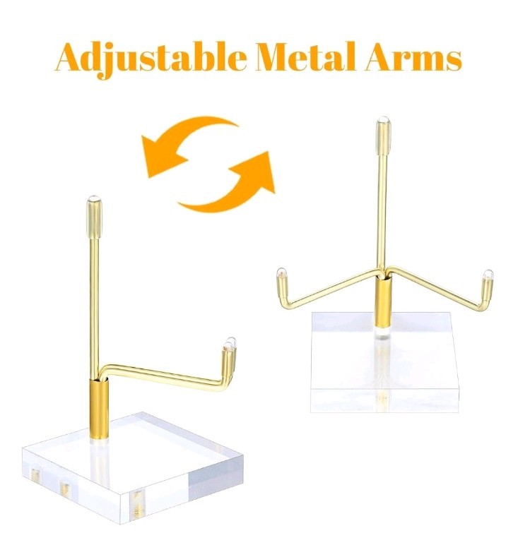 8pc Easel Display Stand Set w/Clear Acrylic Base