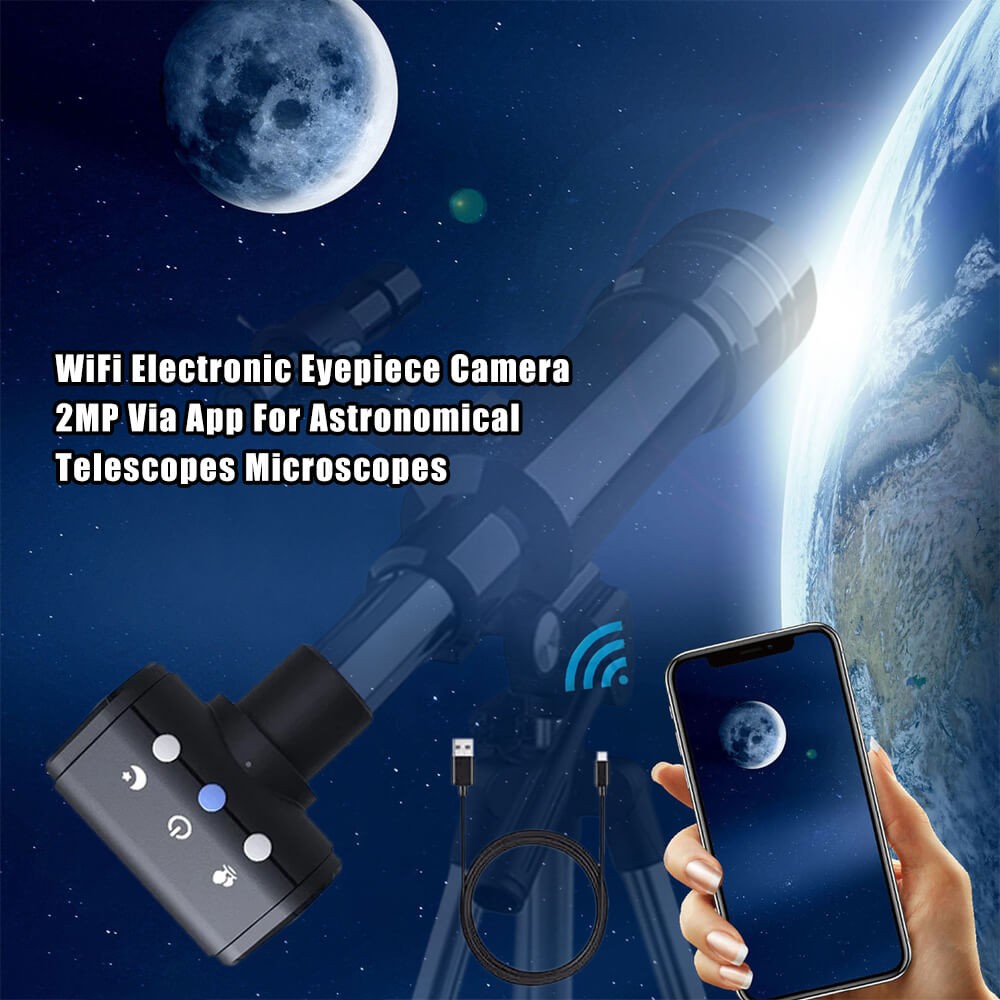 WiFi Digital Microscope Eyepiece Camera 2MP with App for Smartphone Tablet Mac