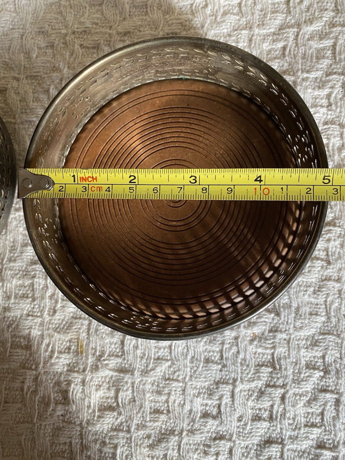 VTG Silverplate LENOX Kirk Stieff Wine Bottle Glass Coaster Set Etched MCM 70s