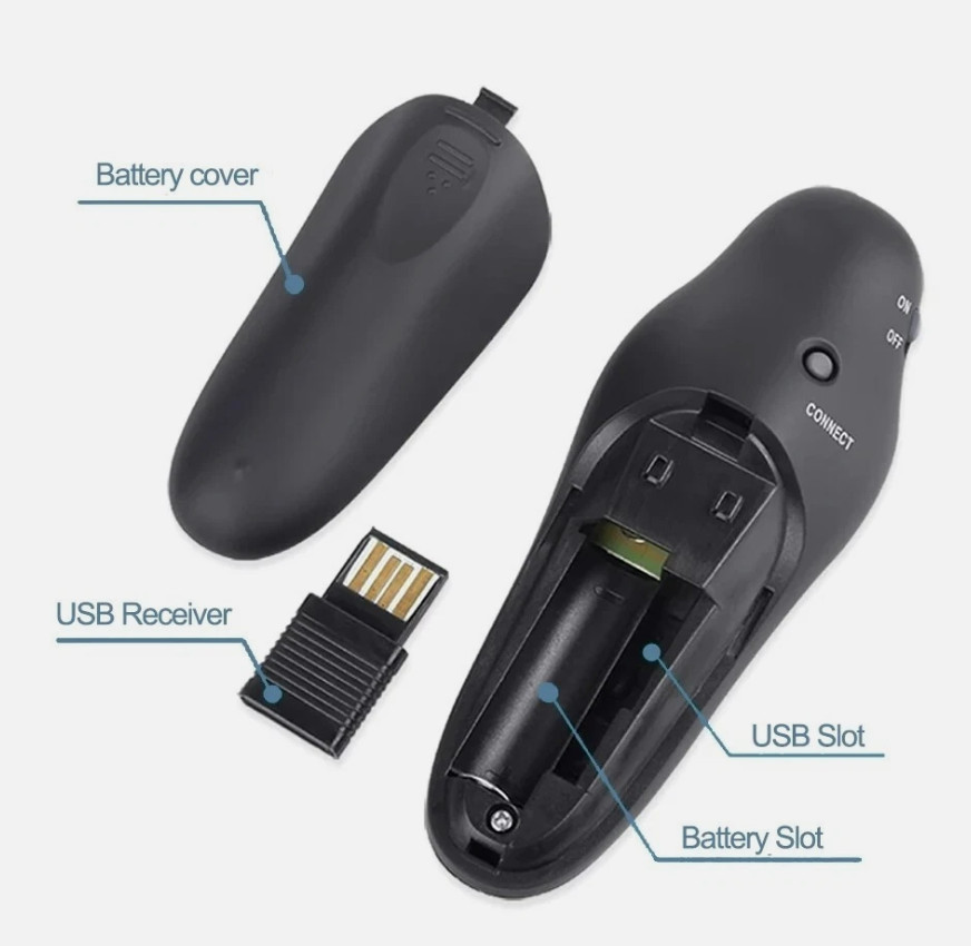 USB Wireless Remote Laser Pointer Pen Powerpoints Clicker PPT Flip Pen PointerS3