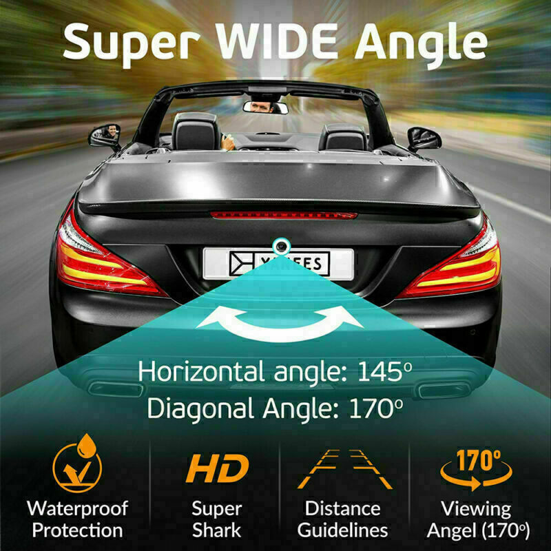 Car License Plate Mount Car Rear View Front Backup Reverse Camera Kits RCA