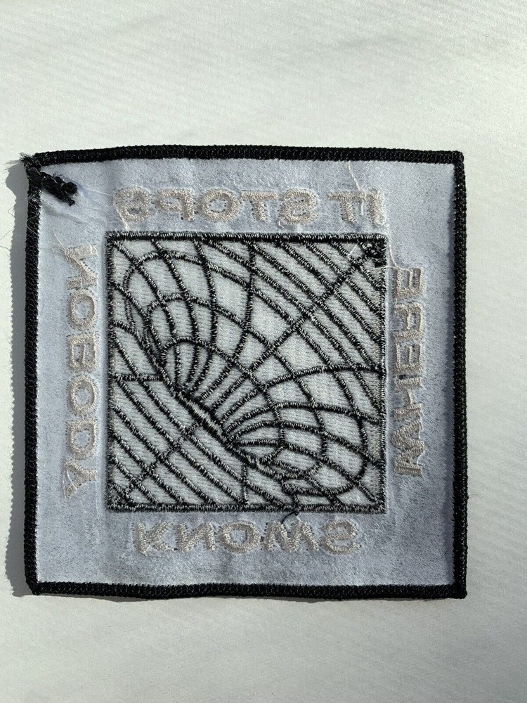 Where It Stops Nobody Knows! Punk Emo Trippy 3.5” Question Everything Patch