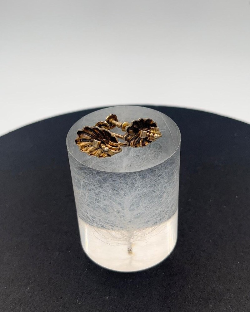 Hans Hansen Earrings in Gilded Sterling Silver