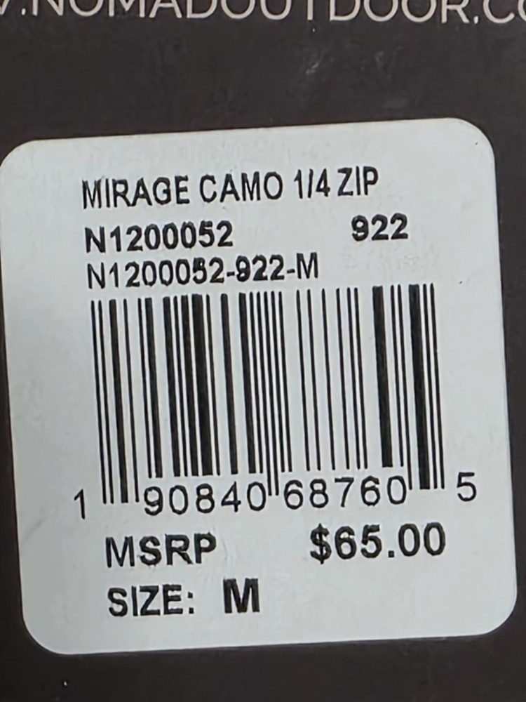 Nomad Men's Mirage 1/4 Zip, Performance Hunting Pullover Shirt