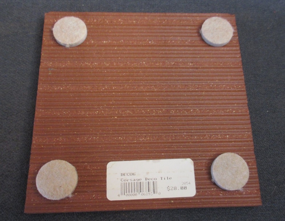 Corsage Art Deco Tile/ Trivet 6”x 6”