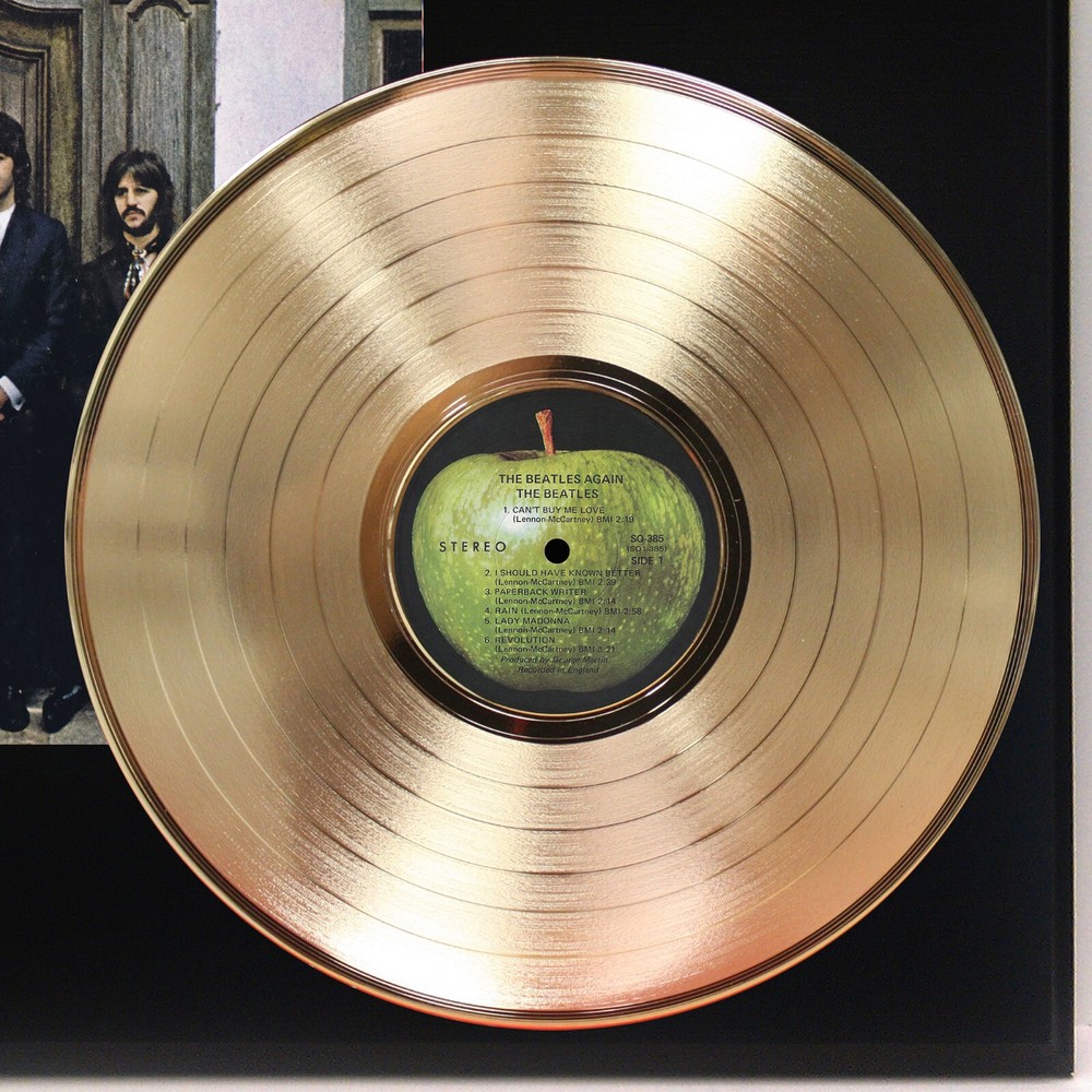 Beatles - Again Gold LP Record Plaque Display