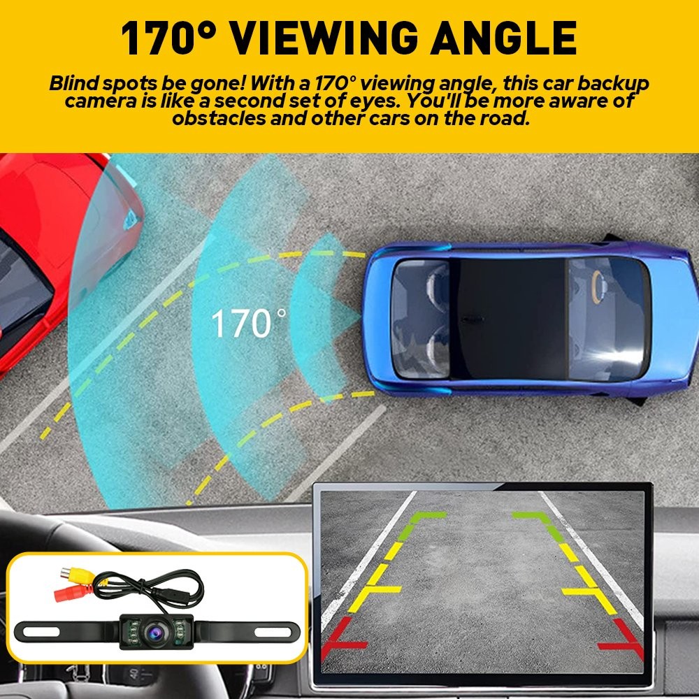 Car Rear View Camera Reverse Camera Backup Night Vision License Plate Waterproof