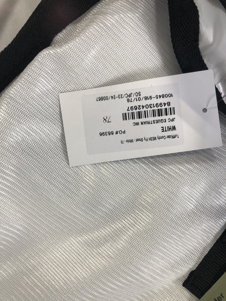 Tuff Rider Comfy Mesh Fly Sheet 78 White/Black