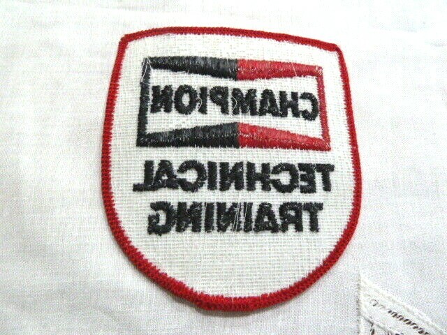 Champion Spark Plugs Technical Training Auto Shop Mechanic Patch
