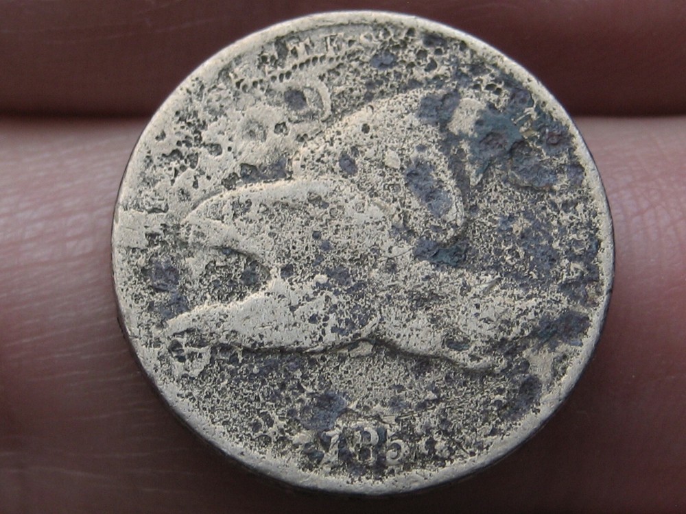 1858 Flying Eagle Penny One Cent- Small Letters, About Good Details