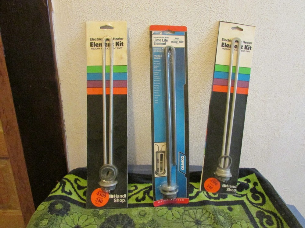 NEW, SEALED. YOUR CHOICE OF HANDI SHOP WATER HEATER HEATING ELEMENTS.