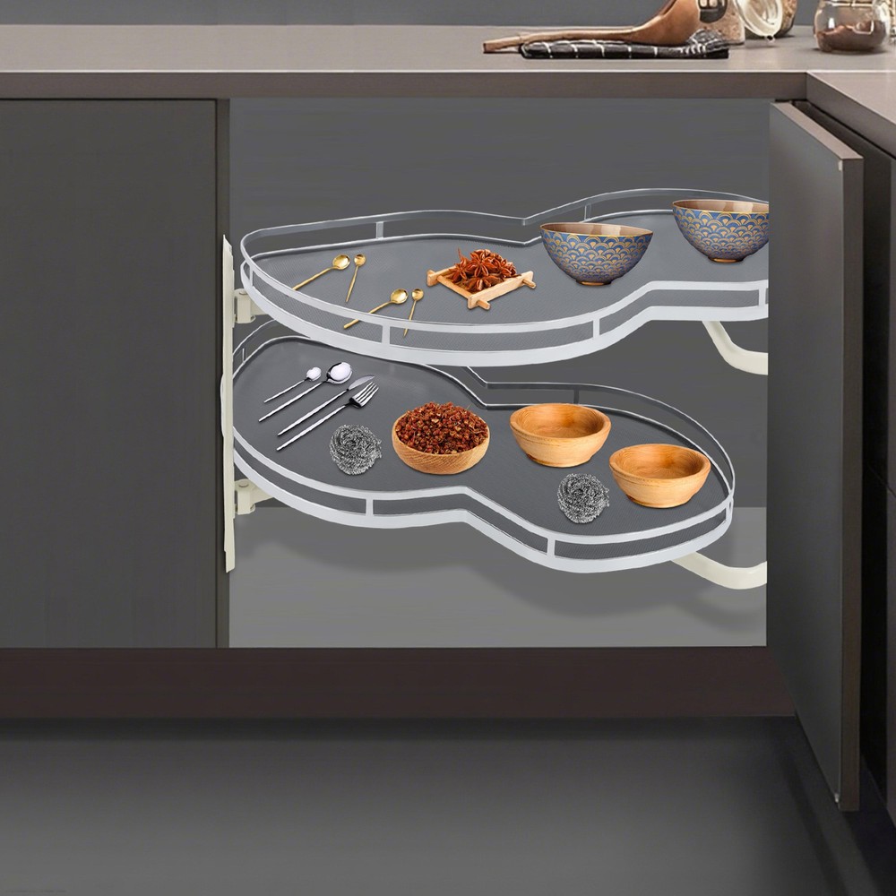 Kitchen Blind Corner Cabinet Pull Out Shelves 2-Tier Left Pull-out Organizer