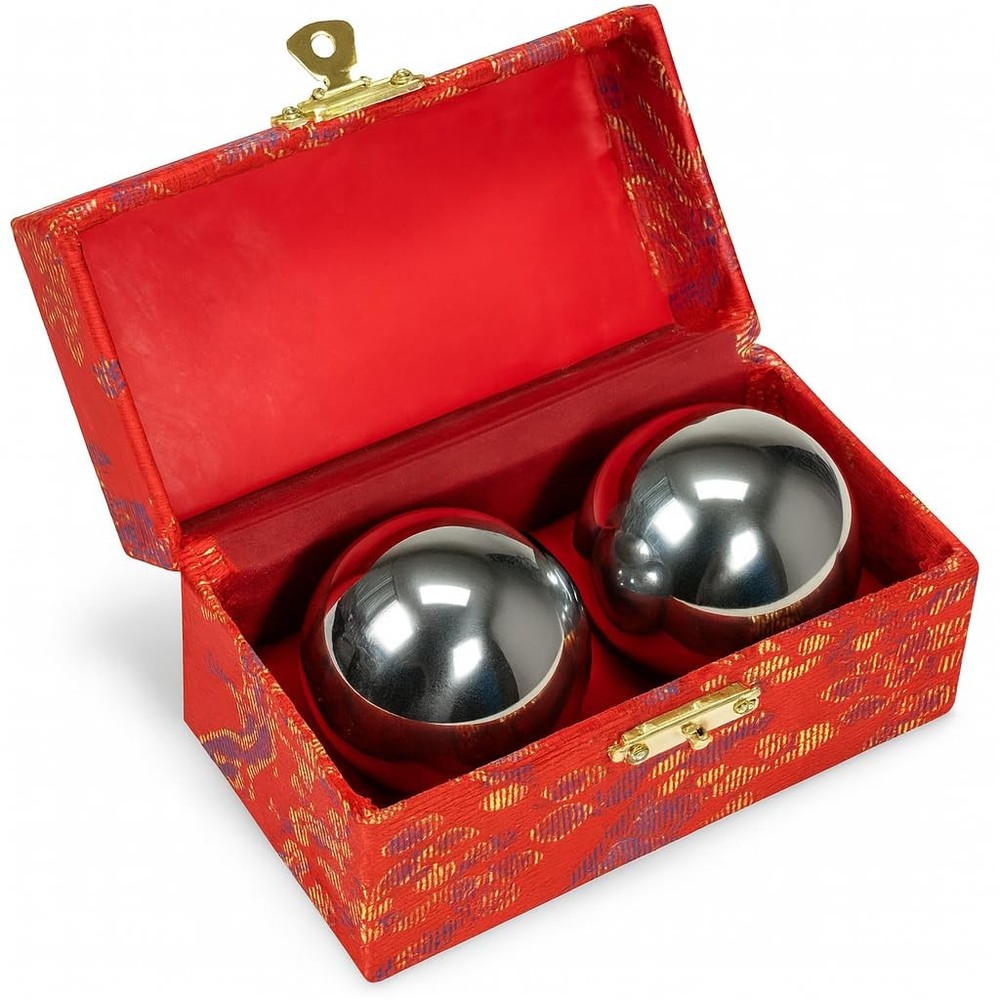JapanBargain 3297, Chinese Baoding Balls Hand Therapy Exercise Stress Relief ...