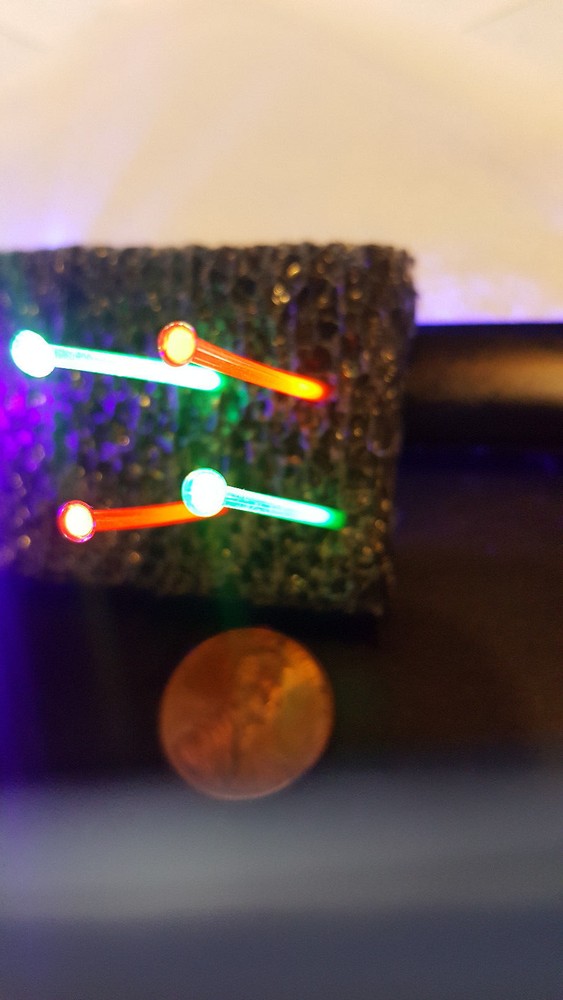 Fluorescent inserts MuzzleLoader Defender Poly 2 x2" BullsEye FIBEROPTIC 2mm