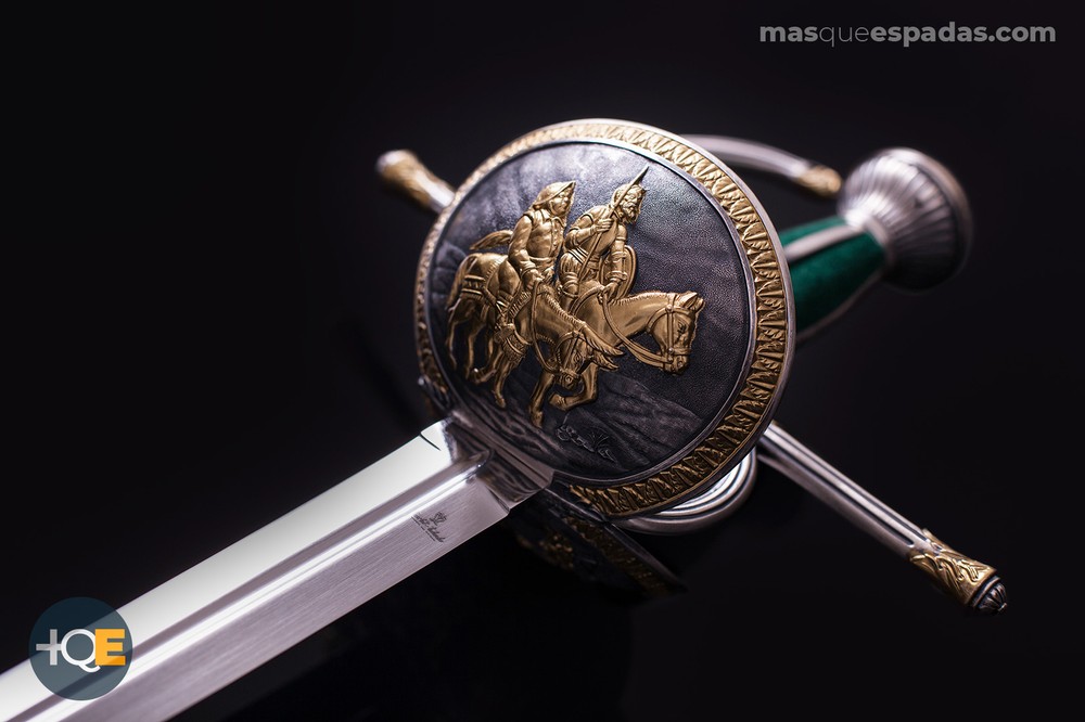 Don Quixote Silver Sword Decorated in Gold