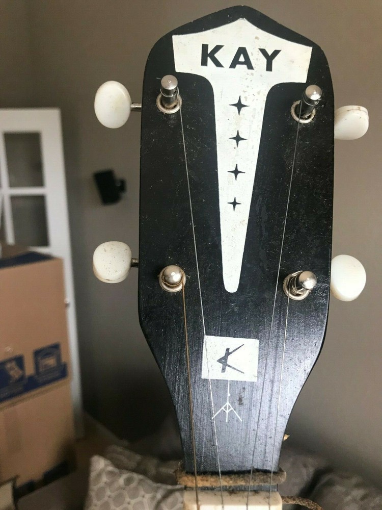 1960's KAY 4 String Banjo with Open Back and Case Vintage Authentic