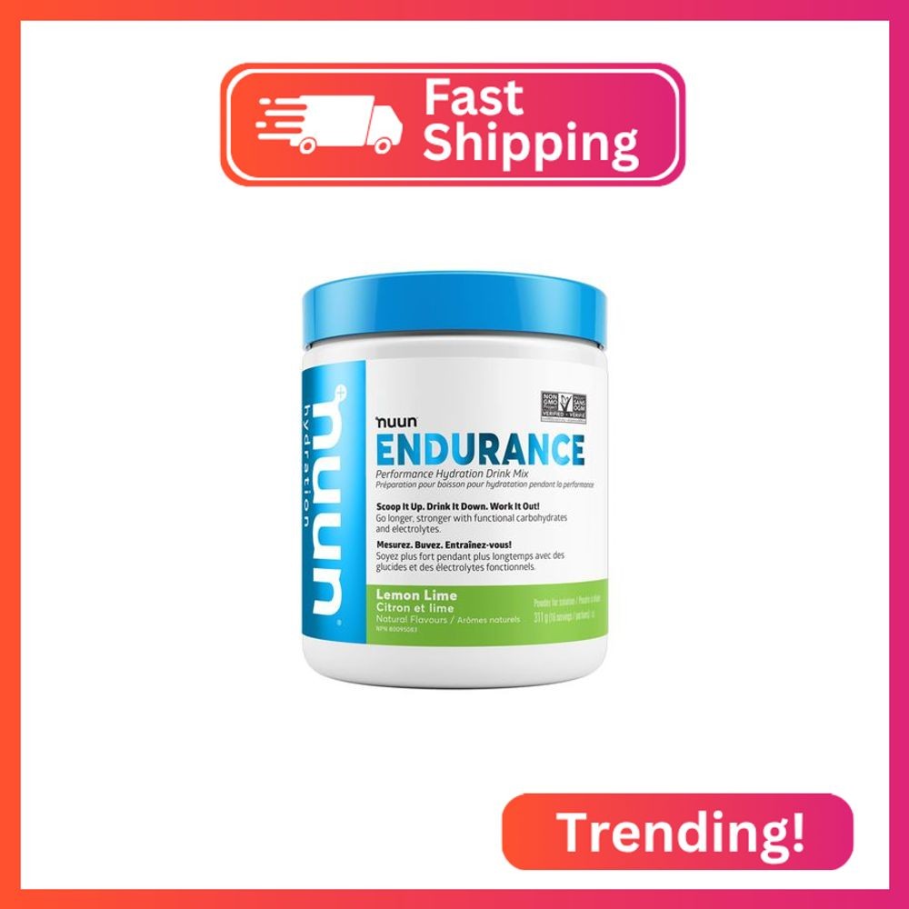 Nuun Hydration Endurance Powder, Lemon Lime, Workout Support,5 Essential Electro