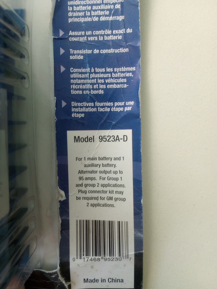 Sure power 9523A-D Battery Isolator