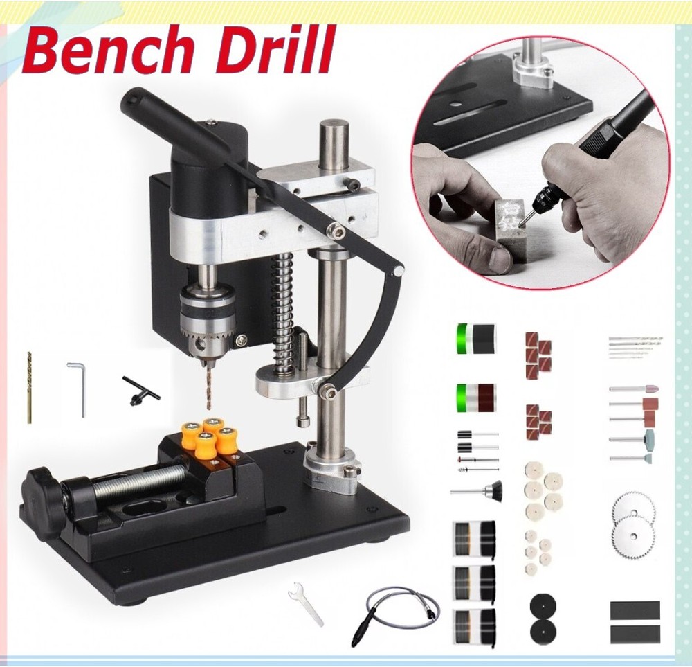 Small Bench Drill Desktop Portable Stand Desktop Precision Drilling Machine Tool