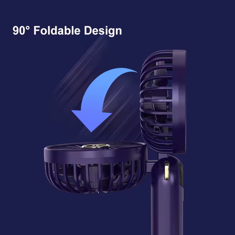 Rechargeable USB Cooling Handheld Fan with Base, 6-8 Hours cooling