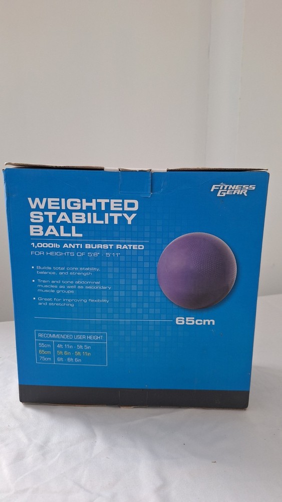 Weighted Stability Ball 65 CM, Pump Included