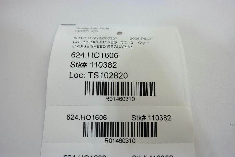 2006 Honda Pilot Cruise Speed Regulator
