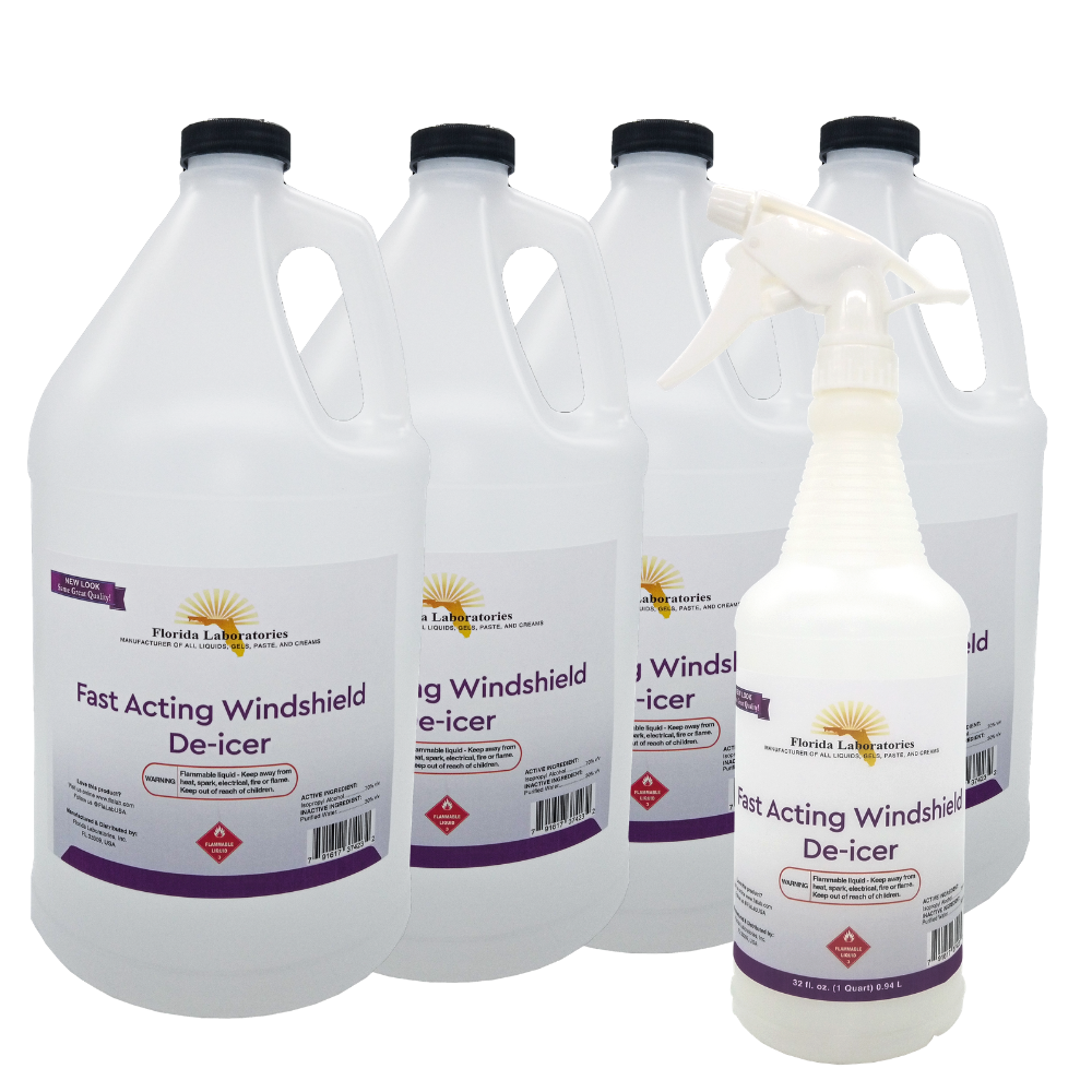 Fast Action Windshield and Surface De-Icer - 1 QT Sprayer w/ Refill