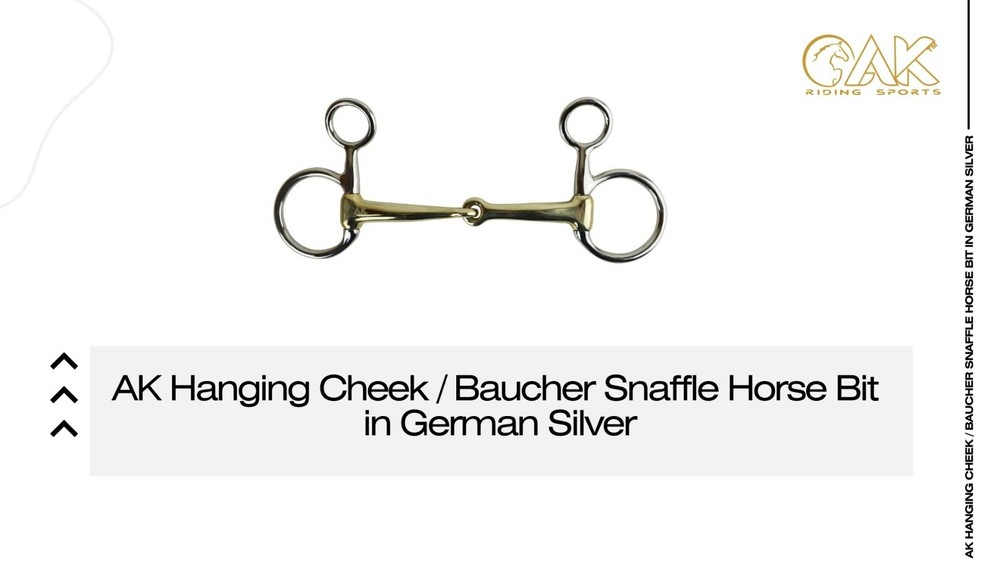 AK Hanging Cheek / Baucher Snaffle Bit in German Silver