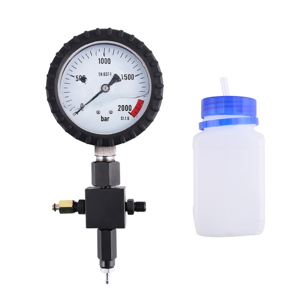 Common Rail High Pressure Testing Kit Diesel Engine Diagnostic 2000BAR Gauge