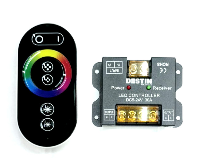 DESTIN LED-REM-100 30A 12V 360W LED RGB CONTROLLER & REMOTE *S9
