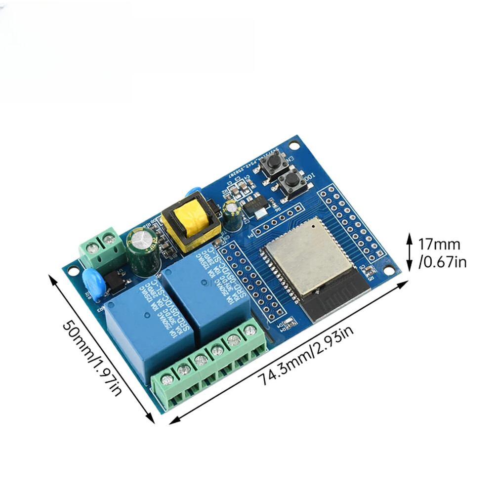 For ESP32-Based Dual Relay Board for Prototyping and Smart Device Control