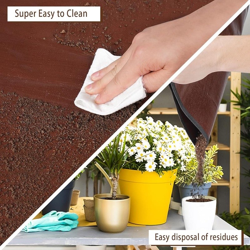 Waterproof Gardening Mat Potting Transplanting Soil Control Reusable Foldable US