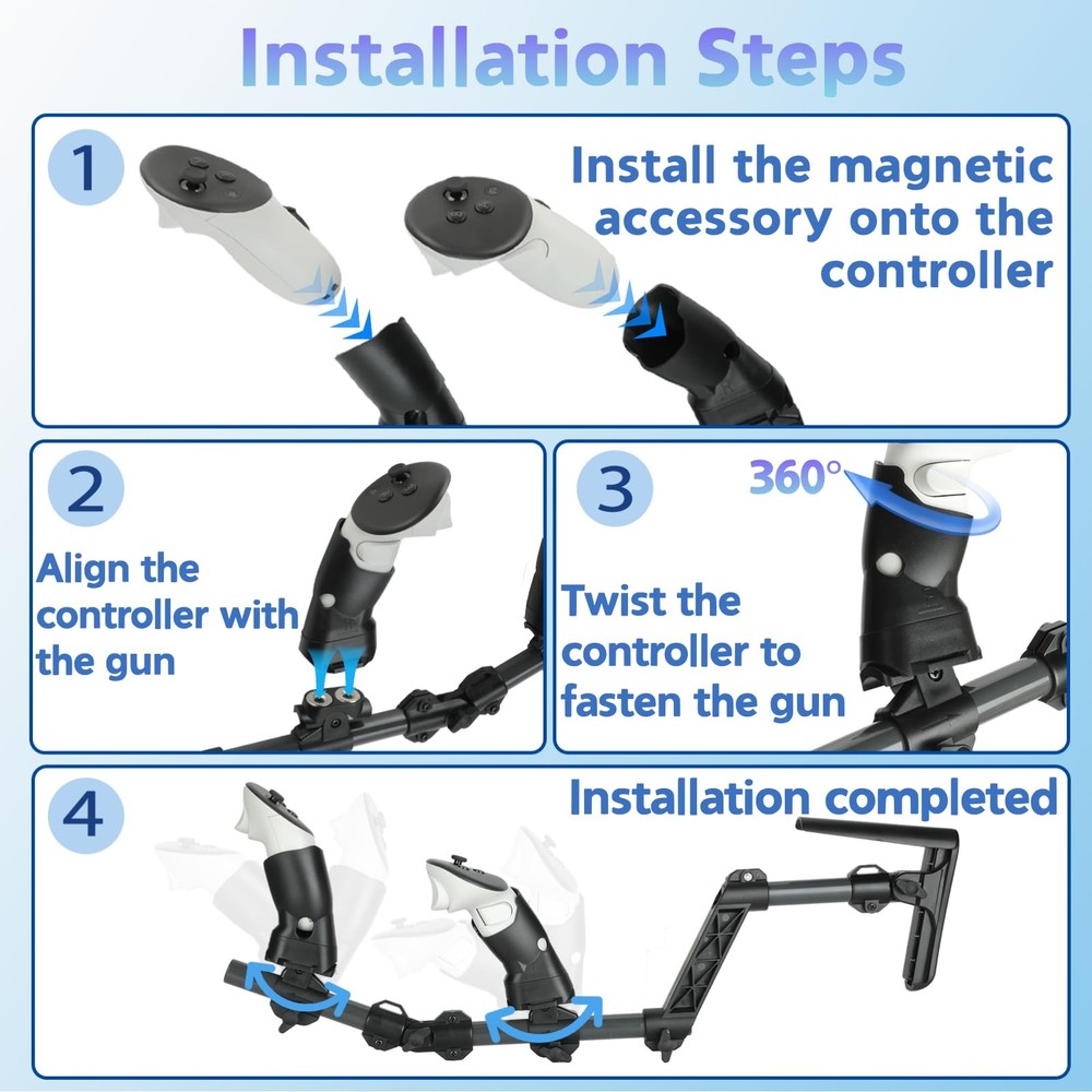 Stock Meta Quest 3 with VR Controller Grips for Enhanced Stability and Control