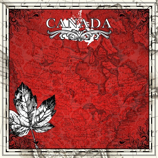 Canada, scrapbook paper - Scrapbook Customs 36327