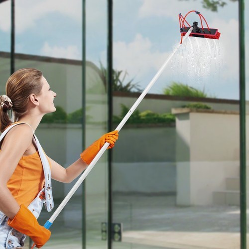 Adjustable Solar Panel Cleaning Brush with Telescopic Pole for Easy Use
