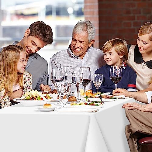 White Plastic Tablecloth Disposable Table Covers White Table 3 Pack A2 White