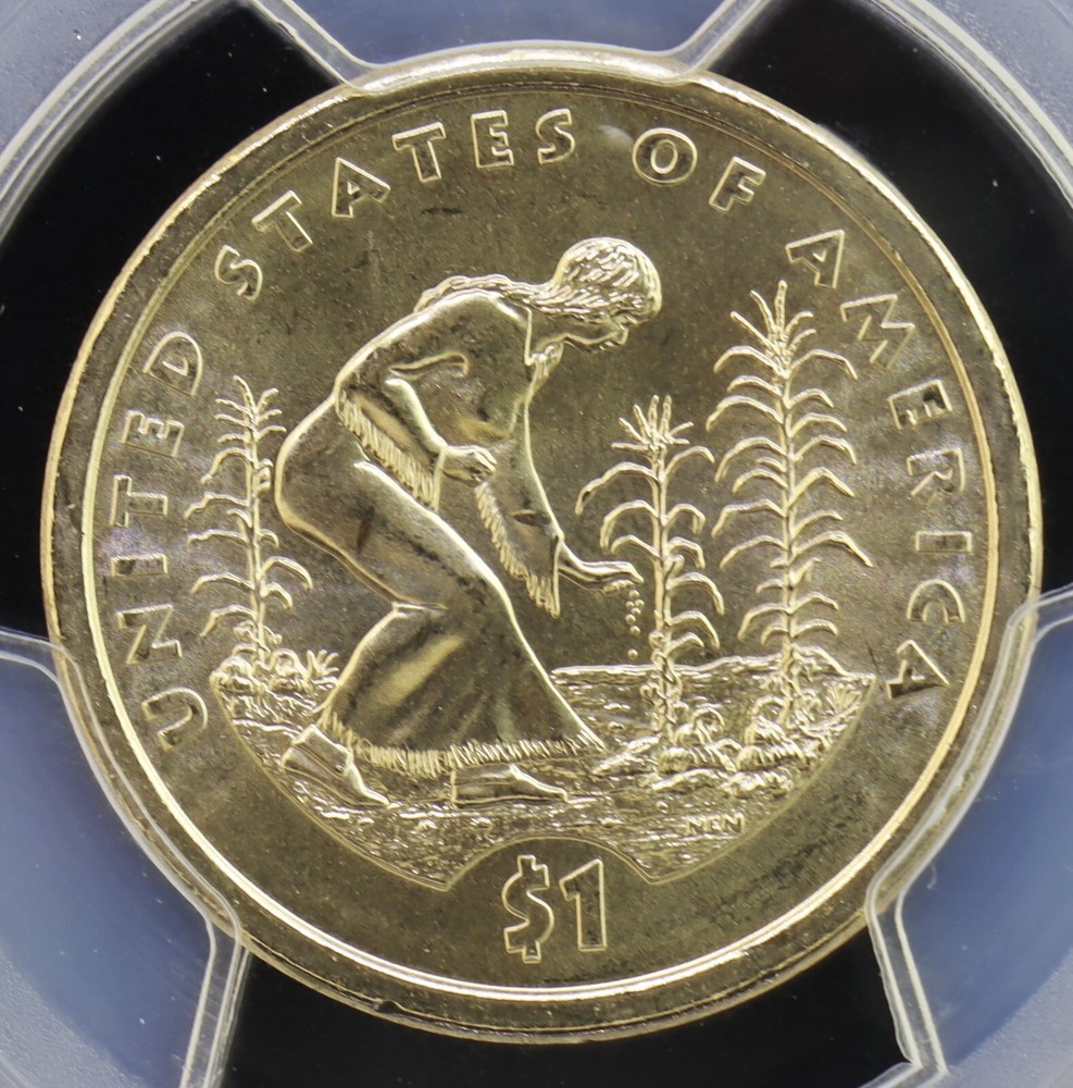 2009 Native American Dollar Missing Edge Lettering PCGS MS66