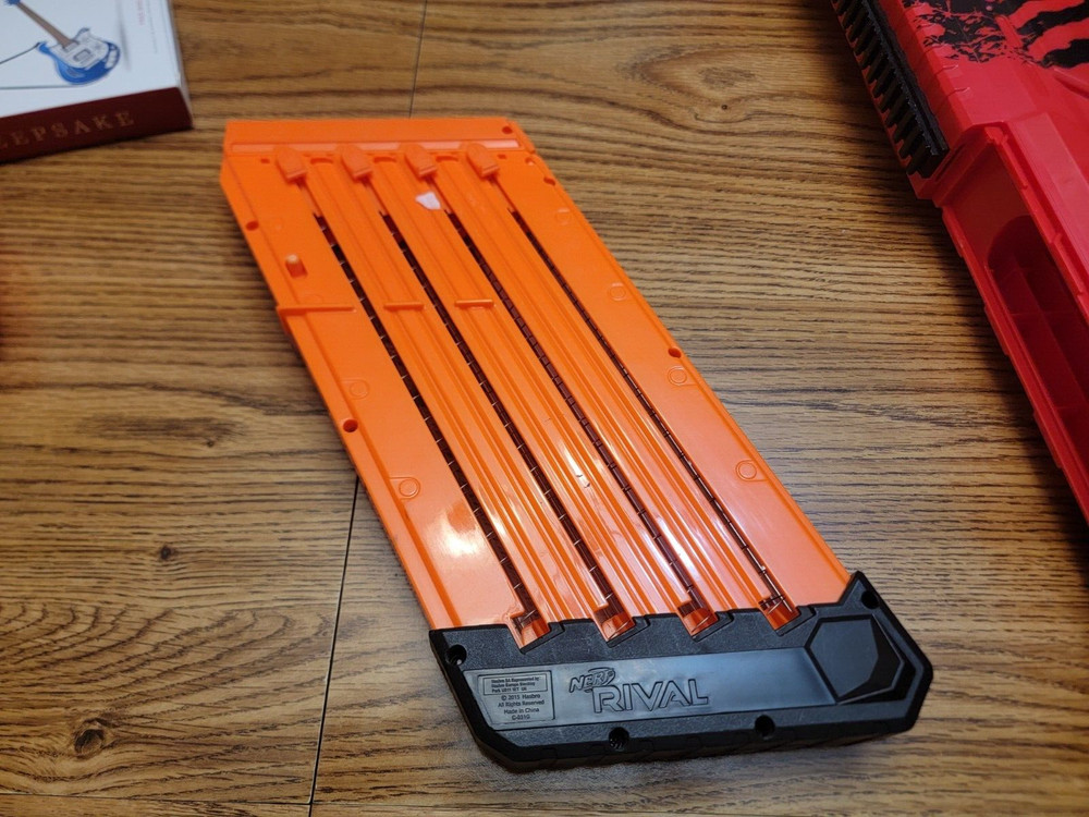 NERF Rival Khaos Mxvi-4000 Red with Clip TESTED WORKING