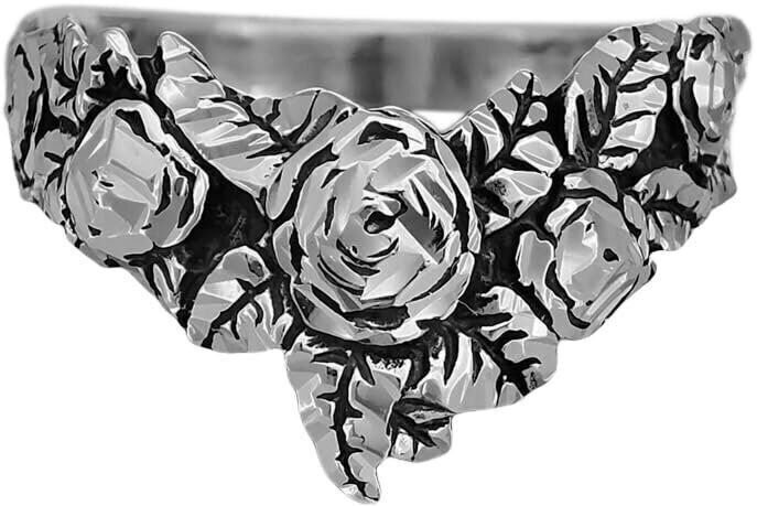 Diamond Cut Flower Crown Ring