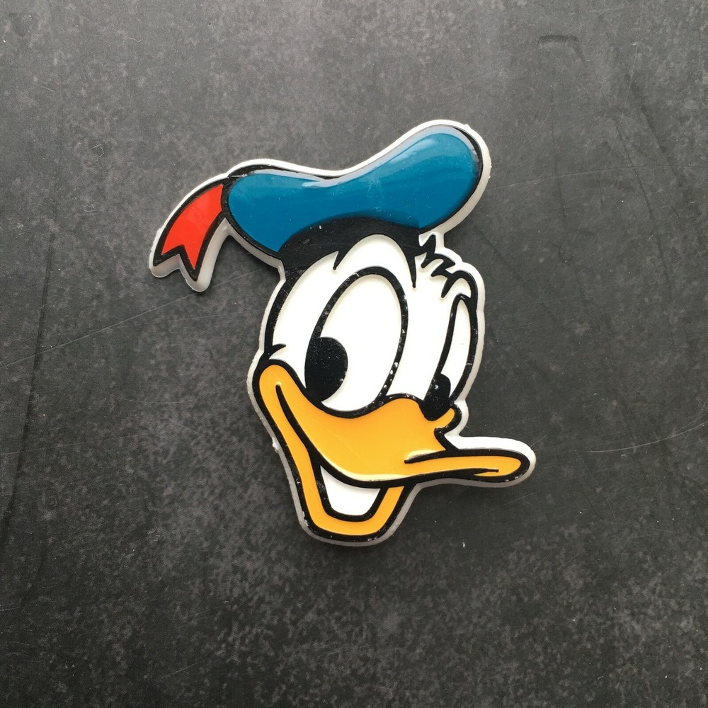 Donald Duck Face Enamel Pin Button 2"