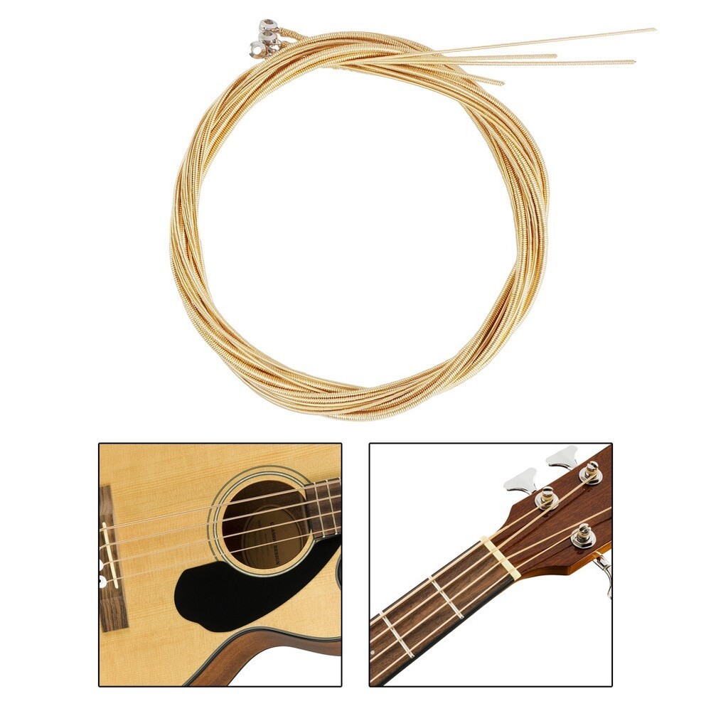 Guitar Part Acoustic Bass Strings 45-10 Gauge 4 String Brass Brass String