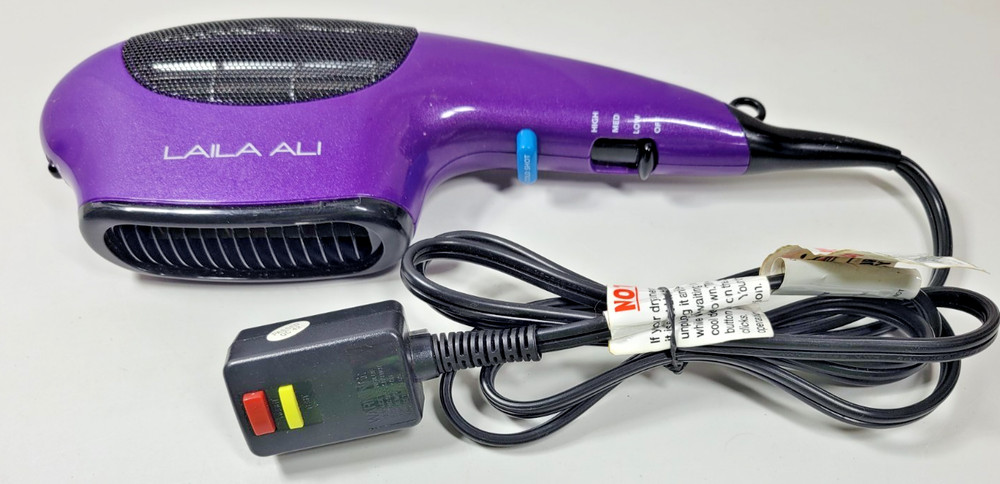 Laila Ali Handheld Ionic Styler Blow Dryer, Mode#lLADR5602 Purple Tested