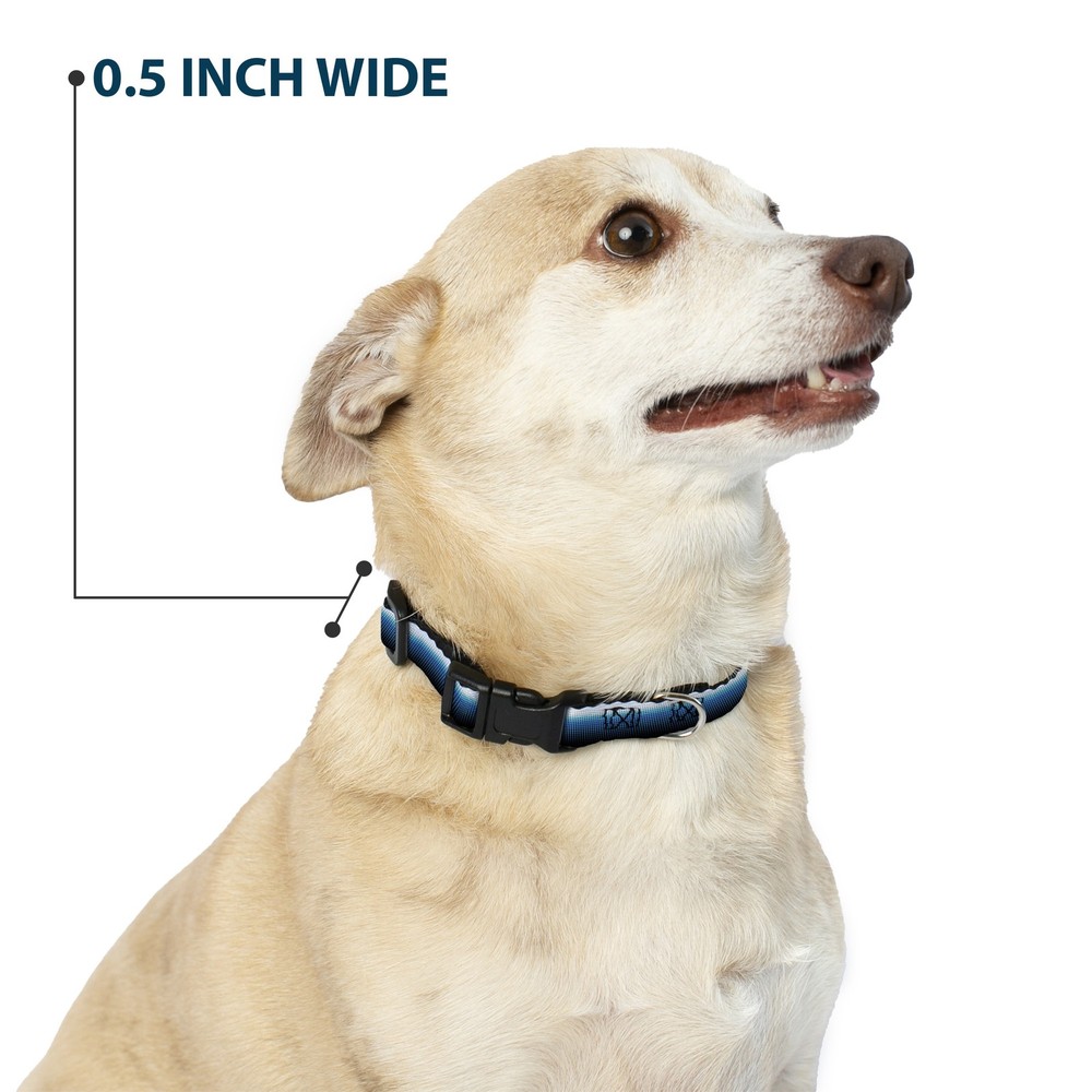 Plastic Clip Collar Transitioning Dots White/Blue/Black Large 15-24"