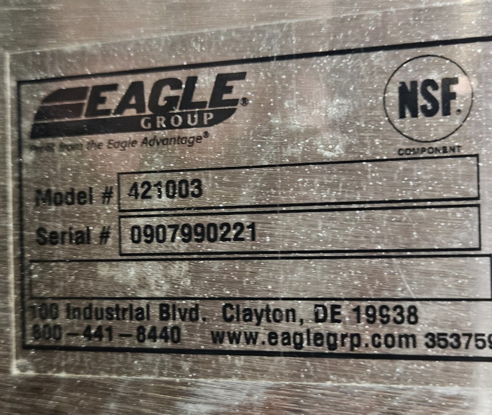 Eagle Group 421003 Flex-Master Overshelf – 48" x 10" Stainless – For 3-Well Unit