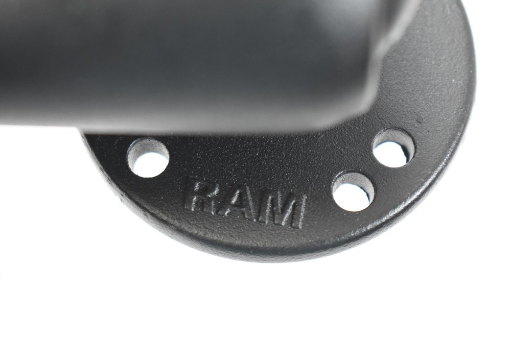 RAM Mount AN17018-1 Double Socket Arm with Round Base Kit Black Universal Mount